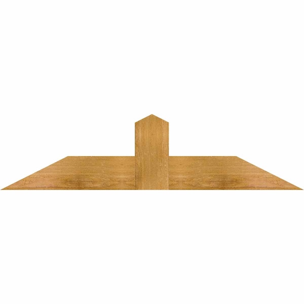 Ekena Millwork Portland Rough Sawn Timber Gable Bracket, Western Red Cedar, 36"W x 9"H x 2"D x 4"F, 6/12 Pitch GBW036X09X0204POR00RWR - main